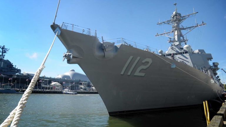 The Intrepid Sea, Air & Space Museum hosts its annual Memorial Day commemoration ceremony.