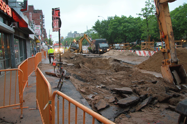 Not a pipe dream but a pipe nightmare on E. Houston 3 Photos by Clayton Patterson