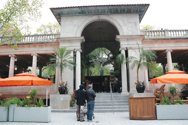 In a major renovation project, the Union Square pavilion has been spruced up inside and out.     photo by Milo Hess