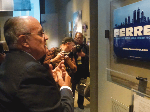 Under Cover, Week of May 22, 2014 3 Rudy Giuliani at the 9/11 Memorial Museum last week.