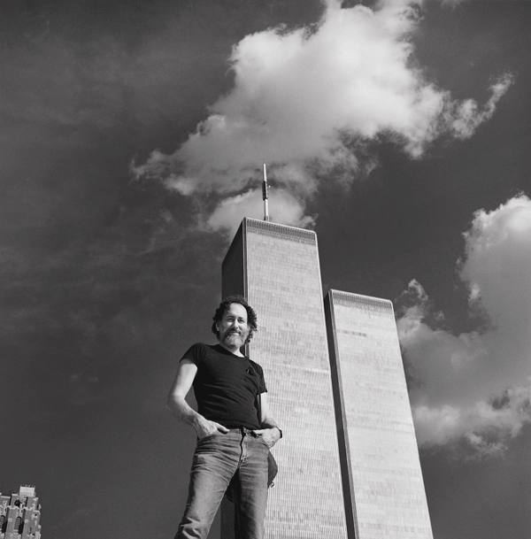 Bill Silano in front of the World Trade Center.  Photo by Lynn Davis