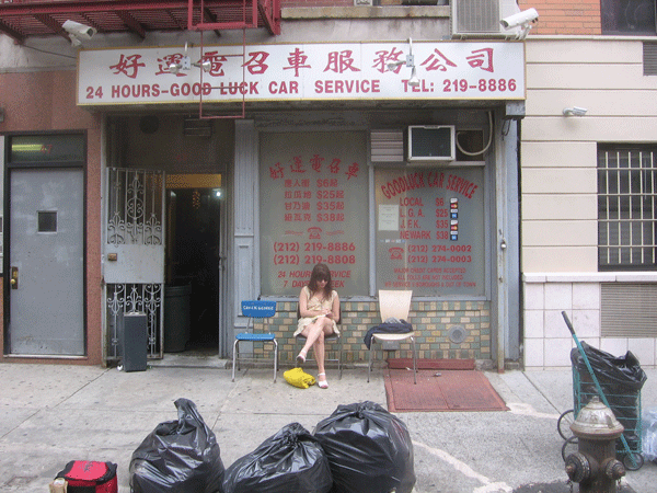 This friendly “Lower Lower East Side” business won’t shoo you from its chairs.  Photo by John Foster