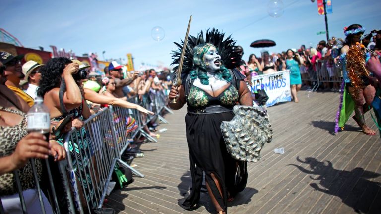 The Mermaid Parade on June 21, 2014.