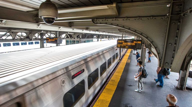 MTA security initiatives delayed again: report 2 A surveillance camera on the outside of the LIRR at the Jamaica Station in Queens, June 10, 2014.
