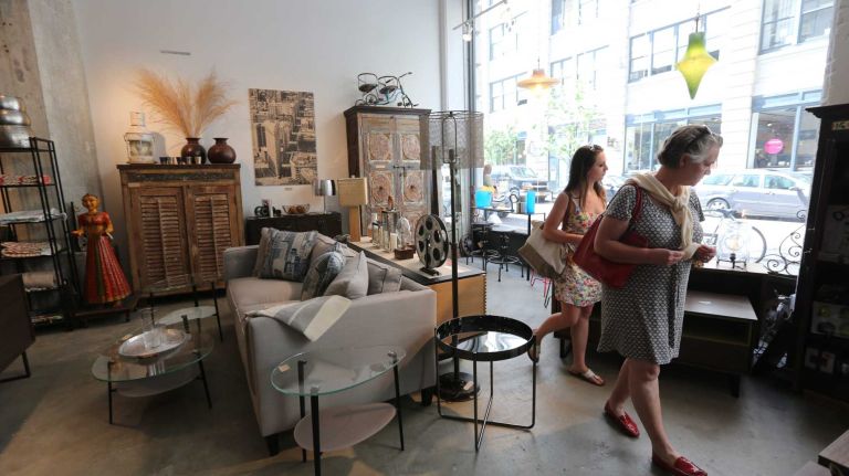 Shoppers at Journey, at 72 Front Street in Dumbo, on Friday, June 6, 2014. 