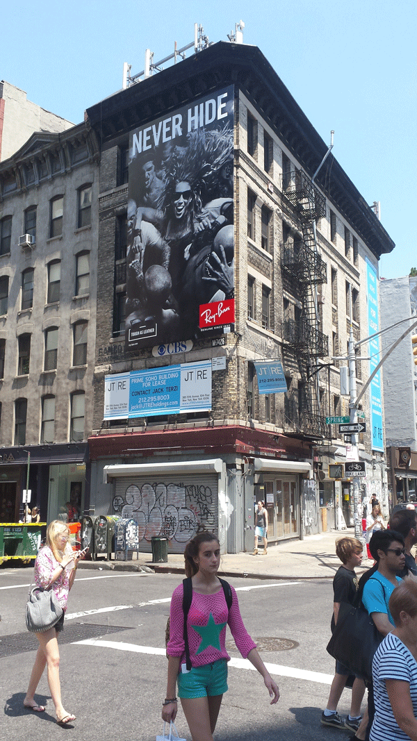 No. 63 Spring St., at the corner of Spring and Lafayette Sts., looks like it will be the Kardashians’ new New York City H.Q.   Photo by Scoopy