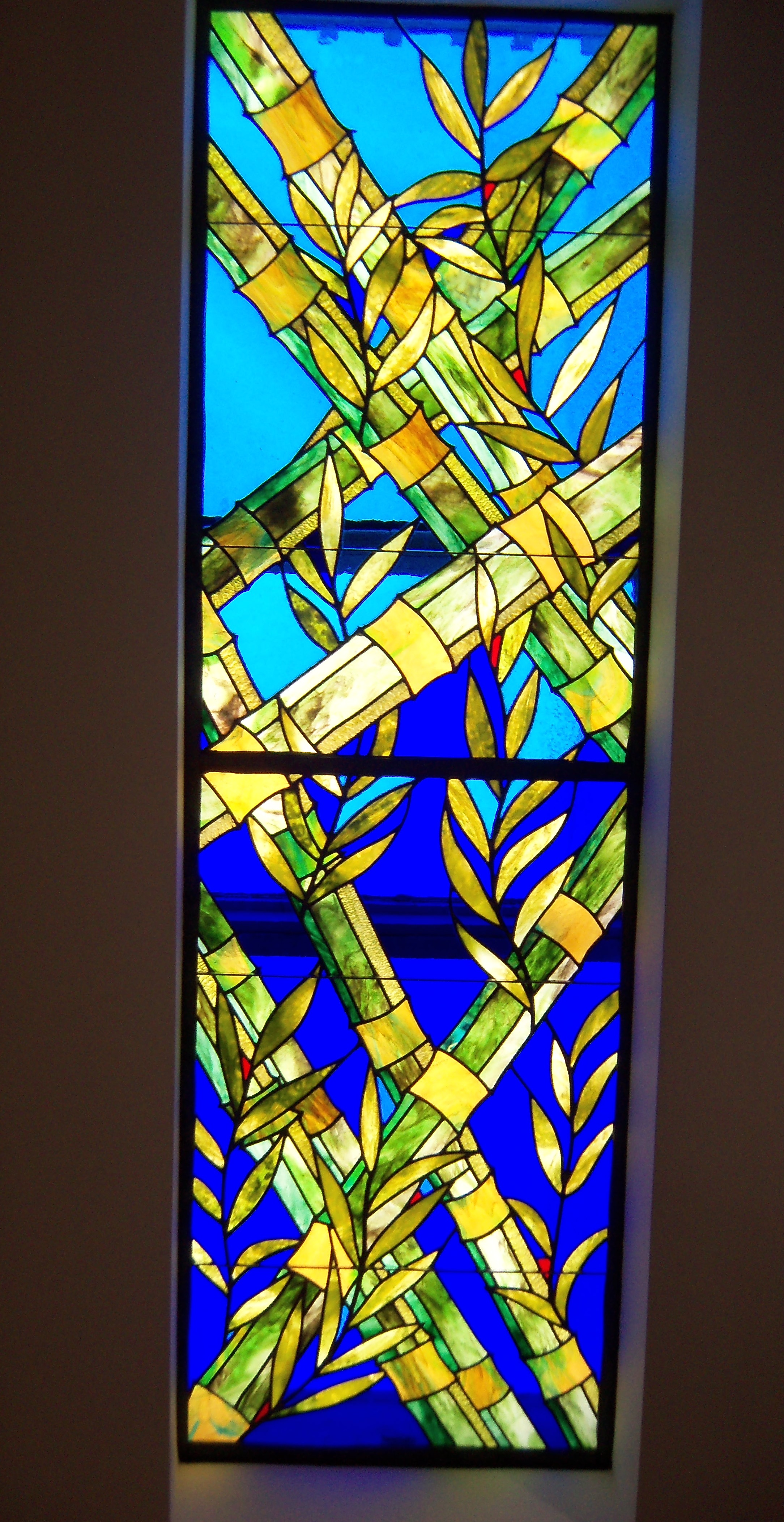 A stained-glass skylight that Patti Kelly created for a family townhouse on W. 87th St. near Central Park West.