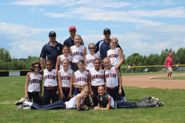 The ladies are the champs! 4 Photos courtesy of the Downtown Little League The triumphant 11-year-olds.