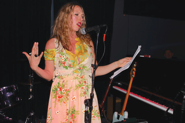 A natural connection between words and music 2 Poet Tessa Lou Fix brings a “still, ethereal presence” to the Bowery Electric stage. Photos by Puma Perl