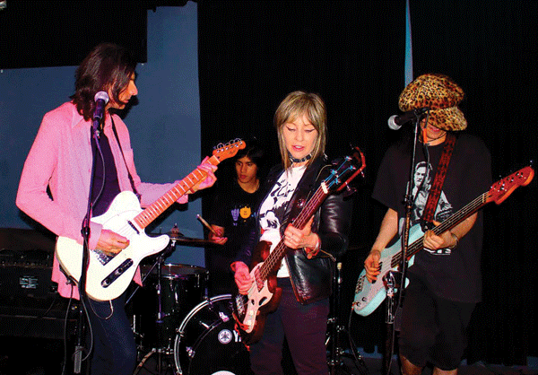 Kee Cartel (Jeff Ward, Russ Brazello, Cynthia Ross, Sam Hariss) perform at Bowery Electric.  Photo by Tessa Lou Fixx