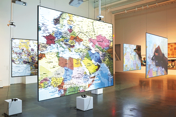 Bouchra Khalili’s “The Mapping Journey Project” (2008-2011, eight videos, color/sound). At the New Museum, through Sept. 28.   Photo by Benoit Pailley, courtesy New Museum, NY 
