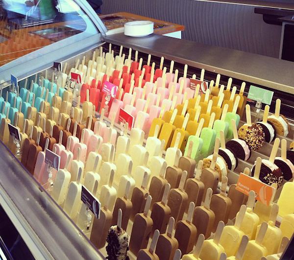 Fresh fro-yo pops are made daily right on the premises at Frozen Peaks.