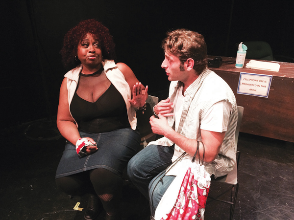 Interconnected scenes from an Emergency Room 1 Ginger (Cheryl Monroe) awakes from her hypnosis, much to the dismay of Mark (Morgan Nichols). PhotoS by Renée Torrière