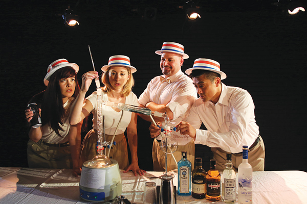 You’ll drink to that 1 L to R: Ruthellen Cheney, Nicole DiMattei, Anthony Caporale and Ariel Estrada. Photo by Dixie Sheridan