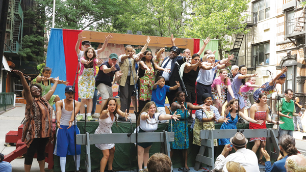 Theater for the New City’s summer street theater production comes back to the home neighborhood, on Sept. 7, 13 & 14.   Photo by JONATHAN SLAFF