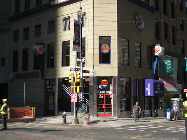 The Burger King across from the World Trade Center is expecting to get a beer license. Downtown Express photo by DUSICA SUE MALESEVIC.