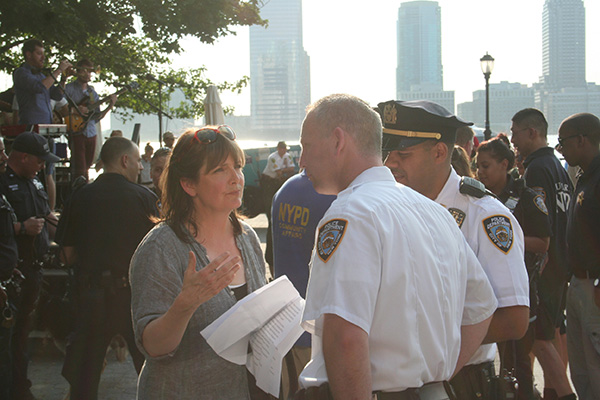 Liz Williams, vice president of the 1st Precinct Community Council, and Captain Brendan Timoney, Commanding Officer 1st Precinct