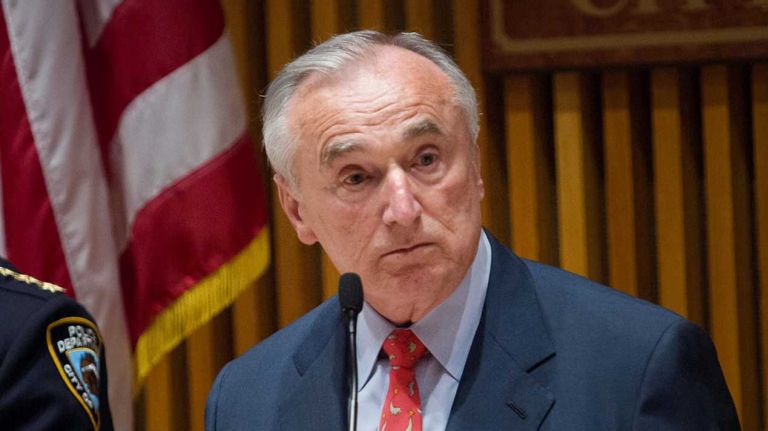 Police Commissioner William J. Bratton at police headquarters in Manhattan on Monday, July 7, 2014.