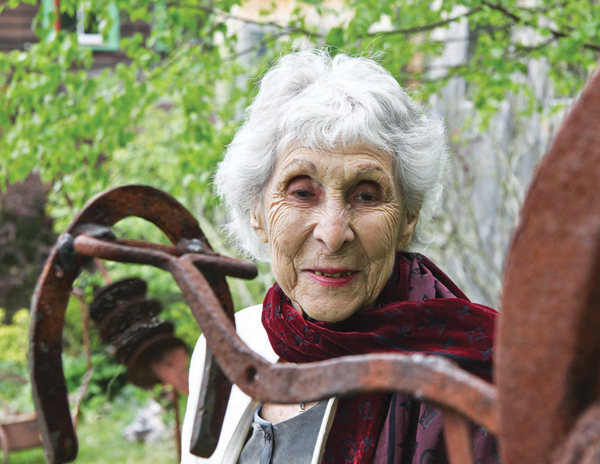 Rebecca Lepkoff at a recent memorial for her friend Gloria Channon in Ulster, County.  Photo by Tequila Minsky