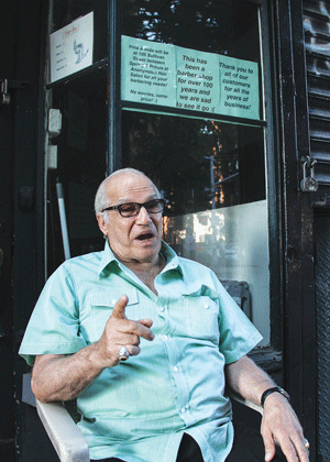 Scoopy's, Week of Aug. 7, 2014 2 Richie Gamba, “The Mayor,” outside the shuttered Hair Box. Photo by Tequila Minsky