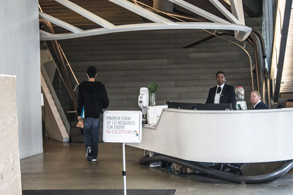 Everyone must now show ID to enter Cooper Union’s Engineering Building.   Photo by Zach Williams