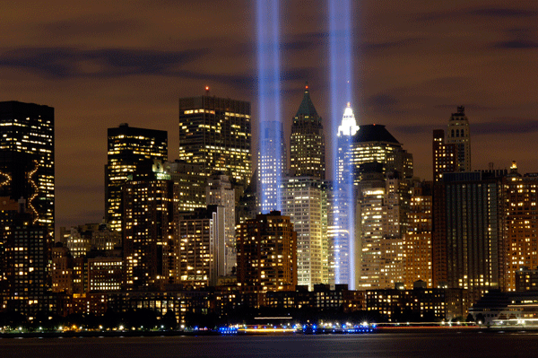 File photo Members of the public will be able to view the Tribute in Light and visit the World Trade Center memorial after 6 p.m. on Sept. 11.  