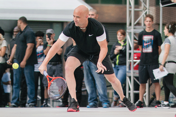 Former champ Agassi is a hit in Hudson Square 1 Photo by Milo Hess