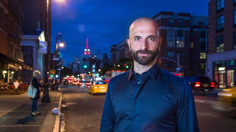 Dr. Demetre Daskalakis, the New York City health department's new official overseeing HIV/AIDS prevention and control, in Manhattan's West Village on Tuesday, Sept. 16, 2014. 