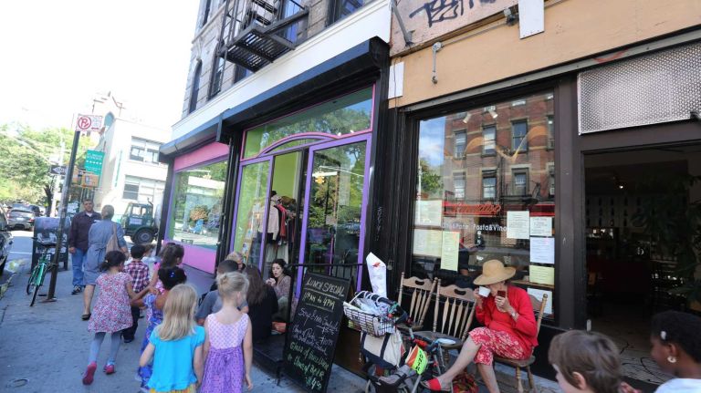 Street scene along Ave. B and E. 7th Street.