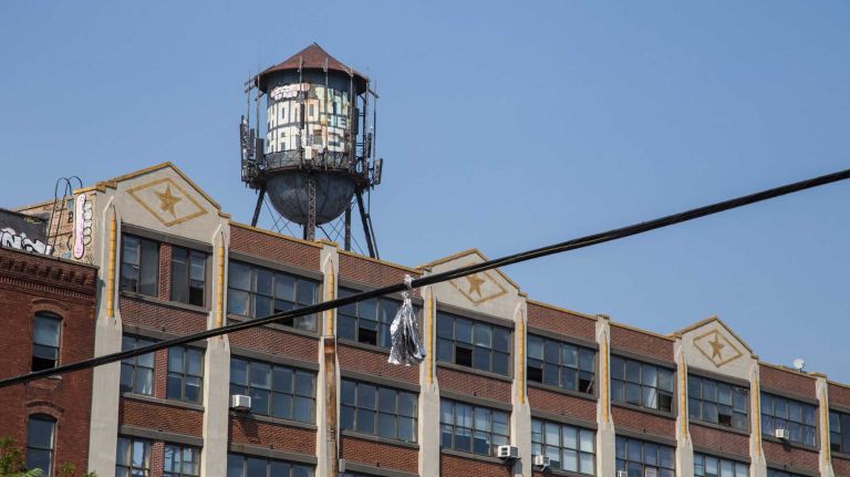 A water tower in Greenpoint.