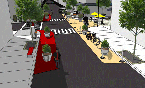 Don’t change Orchard St. too much, BID is told 1 A concept drawing showing the “grove concept” in place on Orchard St.