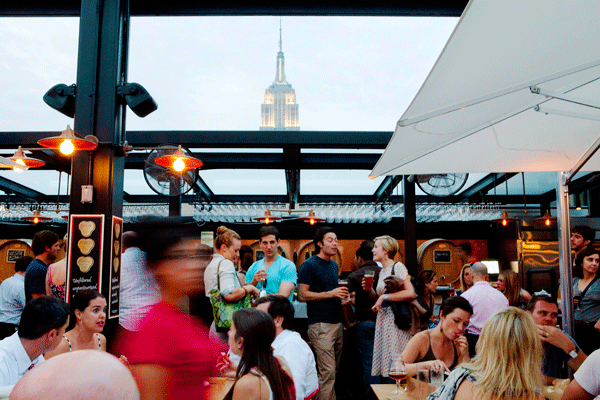 The garden feel of Birreria atop Eataly on Fifth Ave. at E. 23rd St.  MARLEY WHITE