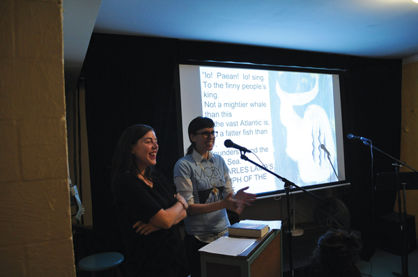The elusive white whale within your grasp 1 No blubber, just lean prose: readers dig into Melville, at the 2012 MDMNYC. Photo by Justin Taylor