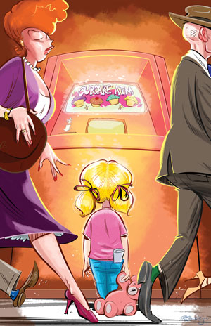 Just Do Art, Week of Oct. 9, 2014 1 Sweet imagination: The cupcake-dispensing ATM’s creator, Ed Steckley, will be one of the many illustrators at the Crazy 8 Cartoon Festival. Illustration by Ed Steckley