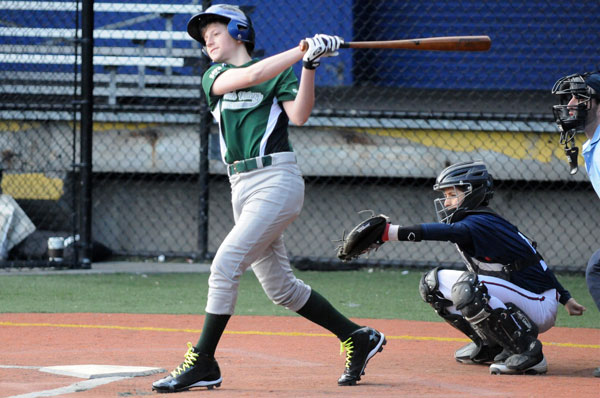 Once they make it to Pier 40, Junior and Senior Division batters have to catch up to 70-m.p.h. fastballs.  PHOTO BY TIM STEWART