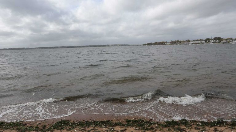 The beach in Conference House Park.