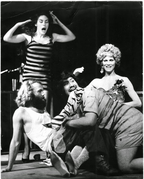 From 1970, the second production of “Kitchenette.” L to R: Mary Woronov, Fred Savage, Harvey Fierstein and Mary McCormick.    Photo by Norman Glick