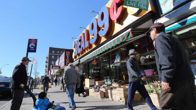 Scene along 63rd. Rd. near Wetherole Street in Rego Park.
