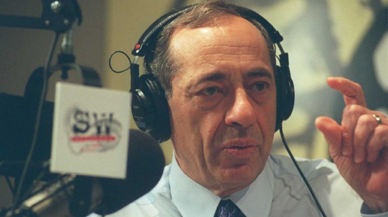 Former Gov. Mario Cuomo at his weekly syndicated radio talk show program. The radio station producing the three-hour program each Saturday morning beginning at 10 a.m. is SW Network based in midtown Manhattan.