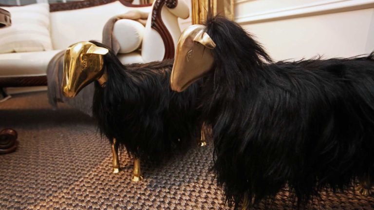 NY Holiday House Show 19 Sculptures in Manhattan designer Matthew Patrick Smyth's room.