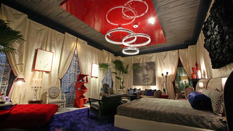 NY Holiday House Show 28 Bastille Day is the theme of the sultry blue, white and red second-floor bedroom decorated by Manhattan designer Michael Tavano.