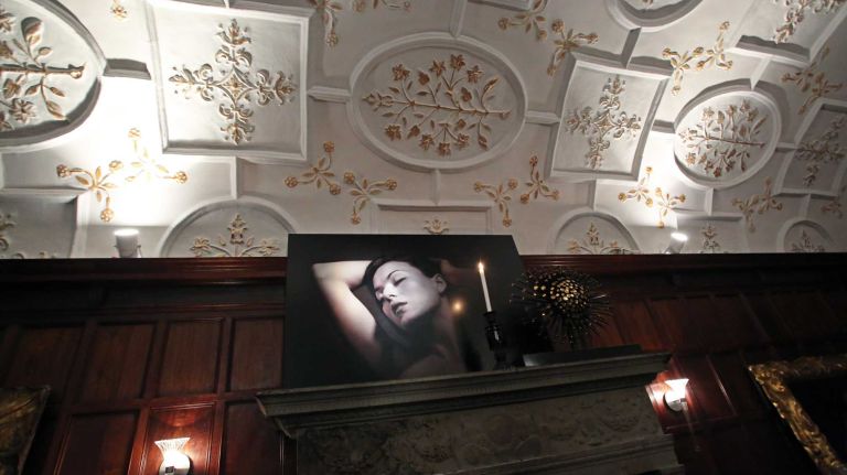 NY Holiday House Show 29 The Holiday House show house features designers like Ally Coulter Designs' dining room turned living room, Manhattan, Nov. 17, 2014.