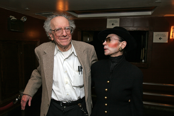 Jerry Tallmer with his wife, Frances, in 2006 when he received a Legends of the Village Award from VillageCare.