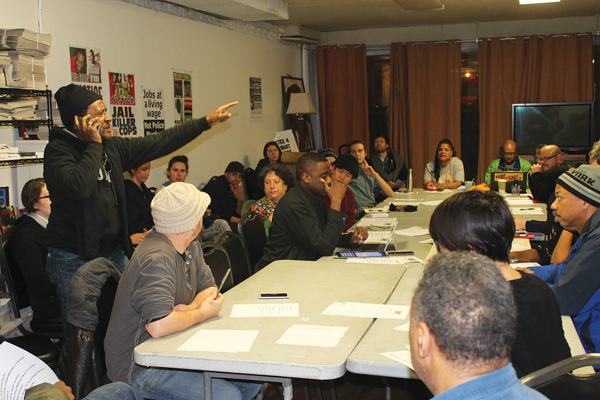 An organizing meeting on Dec. 18. Photo by Zach Williams
