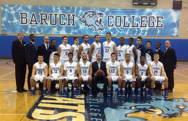 The Baruch College men’s basketball team.