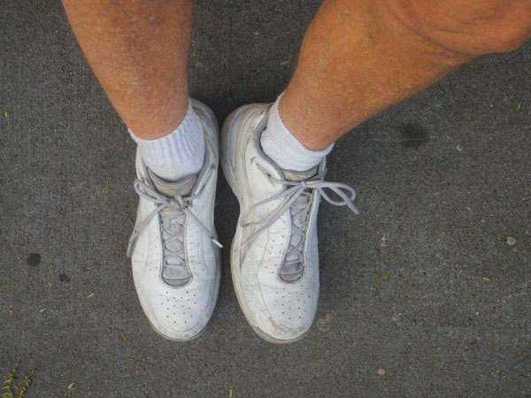 The writer’s last pair of high-top sneakers.   PHOTO BY SCOTT OGLESBY