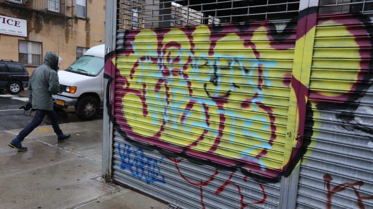 NYC graffiti images 22 Graffiti on North 6th street at the corner of Driggs in Williamsburg, Brooklyn, Wednesday, Nov., 26, 2014.