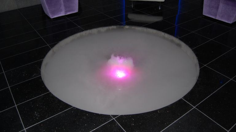 Premier 57 by Spa Castle features tubs, pools, saunas and a swim-up bar 40 The water basin in the meditation room. Ommmmmmmm.