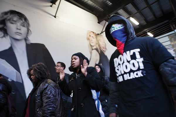 Time to derail this train! Die-in disrupts G.C.S. 4 Photos by Q. Sakamaki