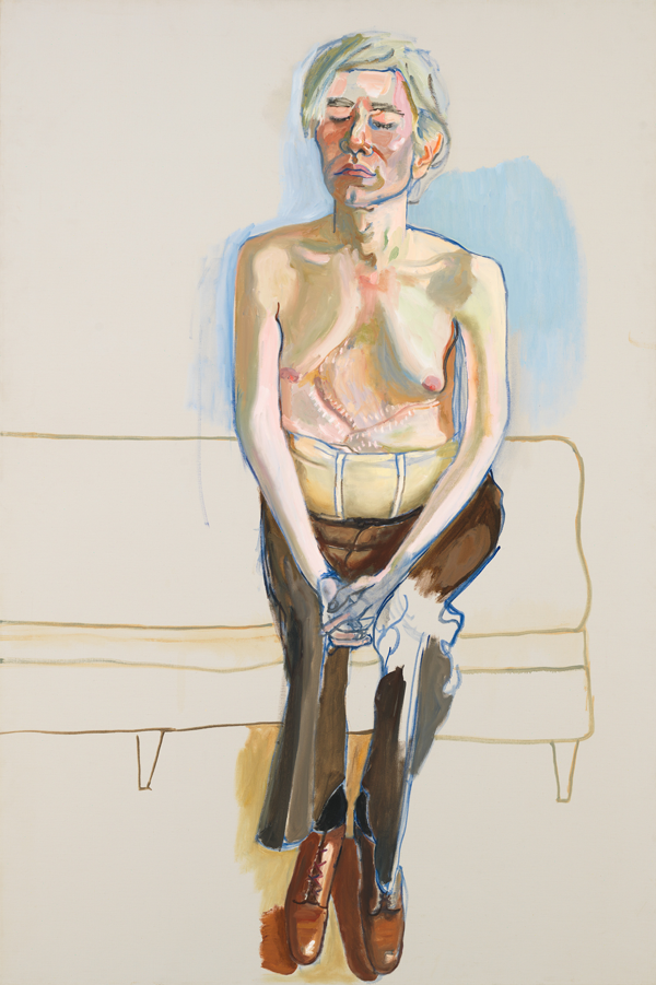 “Andy Warhol,” 1970, by Alice Neel, will be among the works from the Whitney’s permanent collection on view at the Downtown museum’s spring 2015 opening. Clearly visible are the scars left from an assassination attempt two years earlier by Valerie Solanas, plus a corset that Warhol wore to appear slimmer. Whitney Museum of American Art